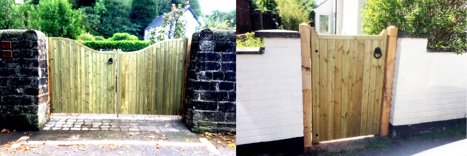 pressure treated wooden gate examples