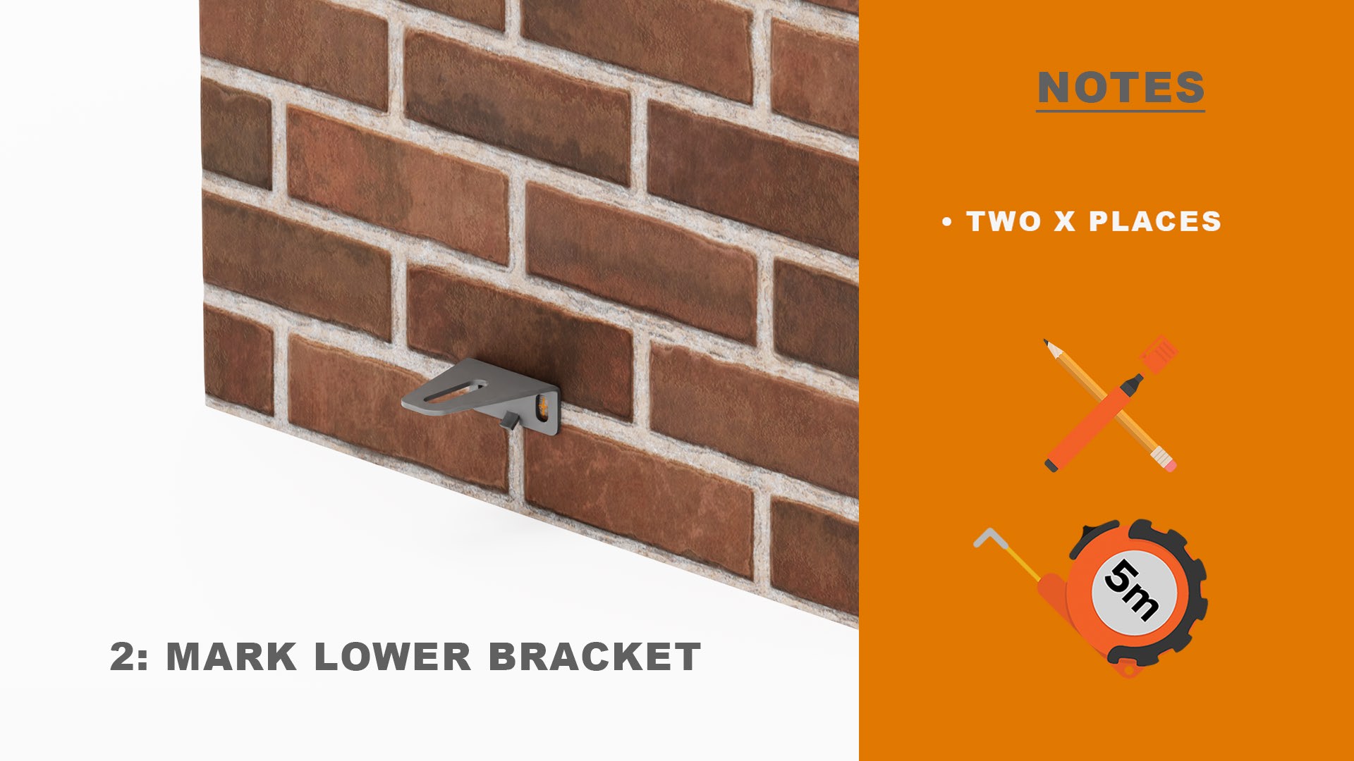 How to fit your aluminium pedestrian gate to brickwork - step 2