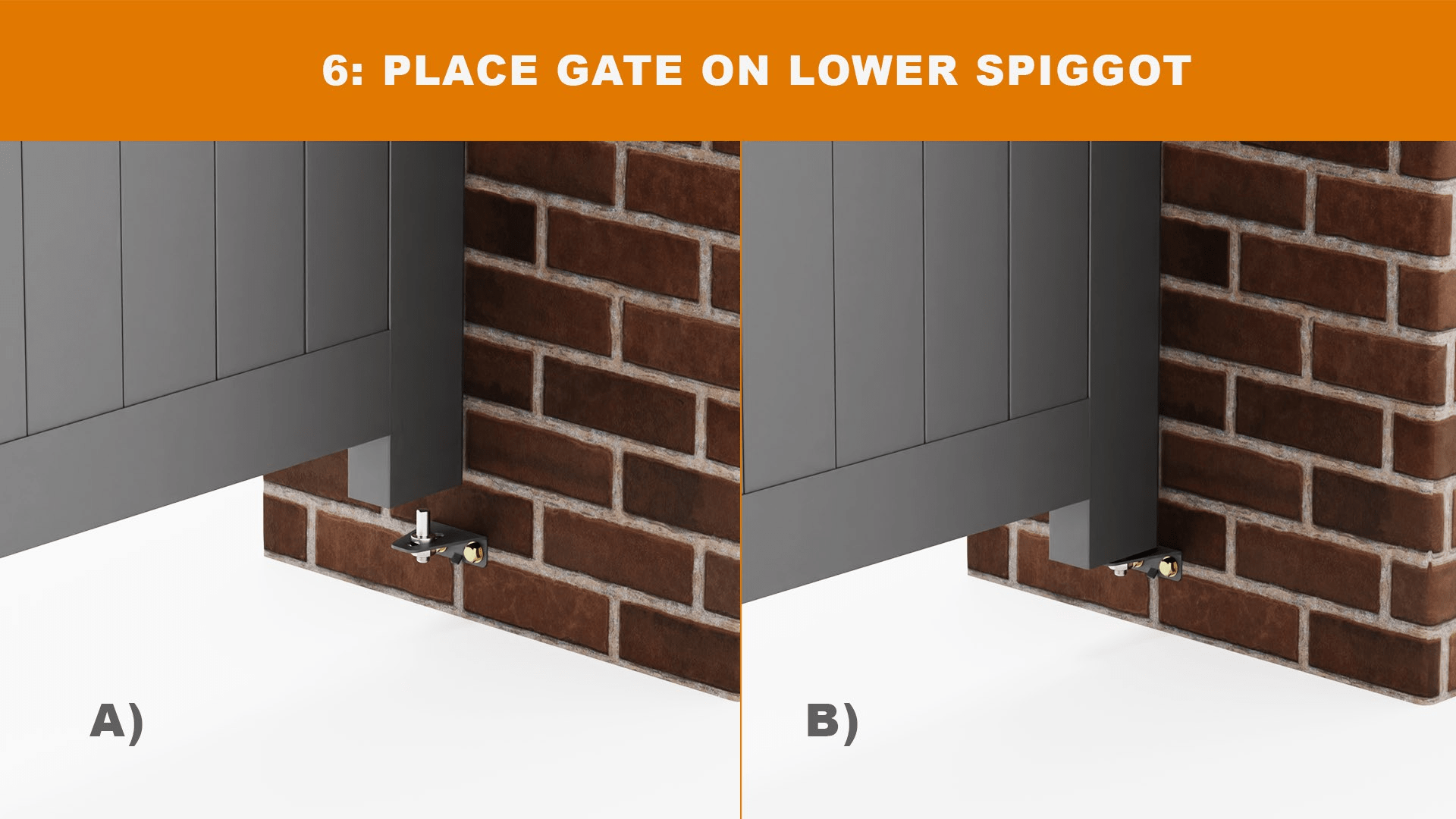 How to fit your aluminium pedestrian gate to brickwork - step 6