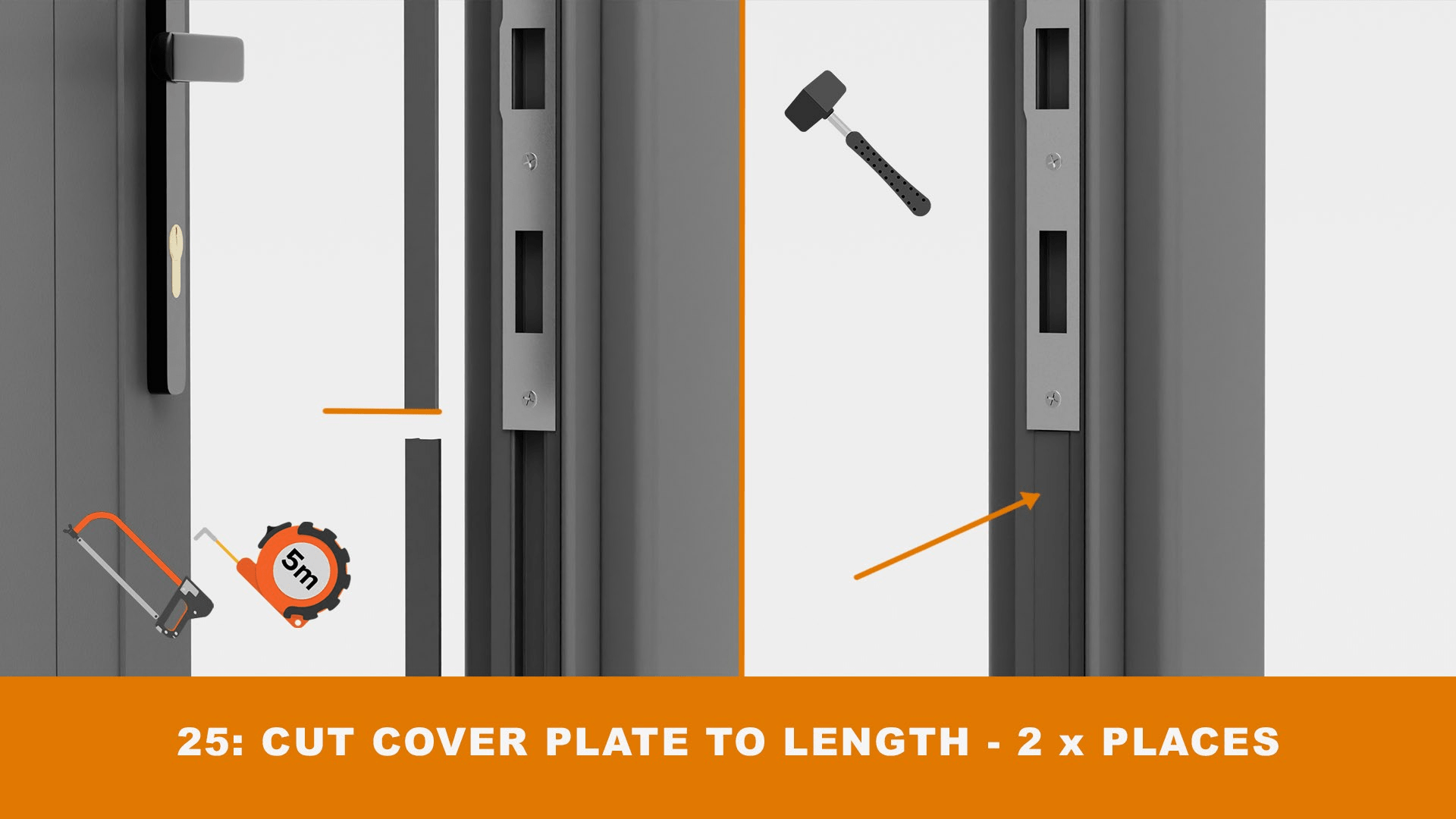 How to fit an aluminium pedestrian gate onto posts - step 25