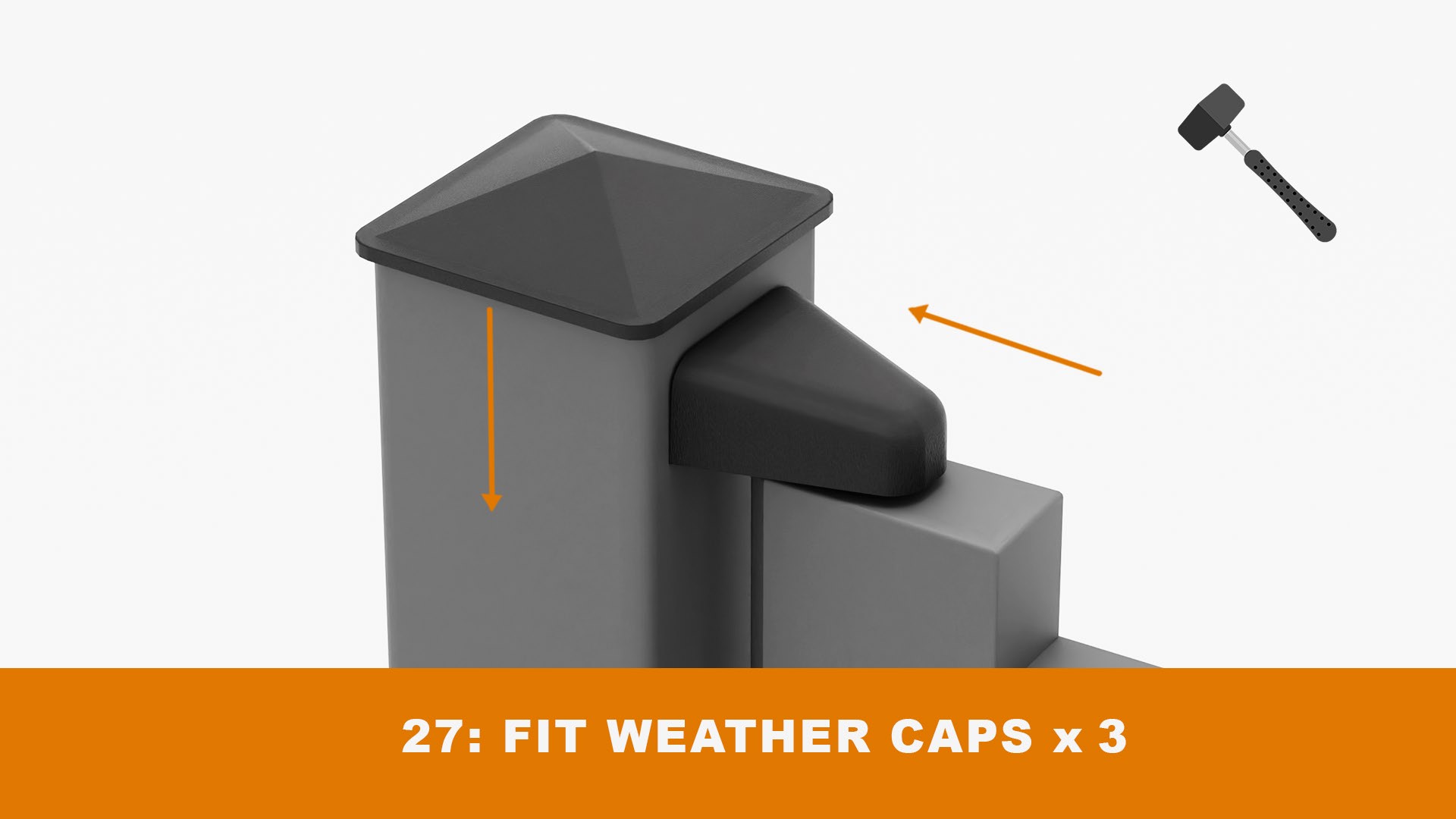 How to fit an aluminium pedestrian gate onto posts - step 27