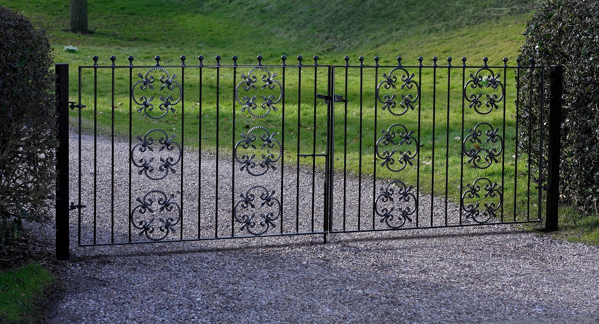 Cromwell double metal driveway gates fitted in Newcastle