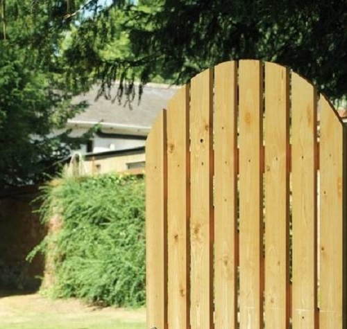 Dorset arched wooden garden gate design