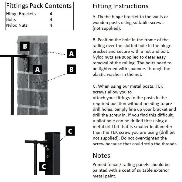 Metal fencing fitting instructions