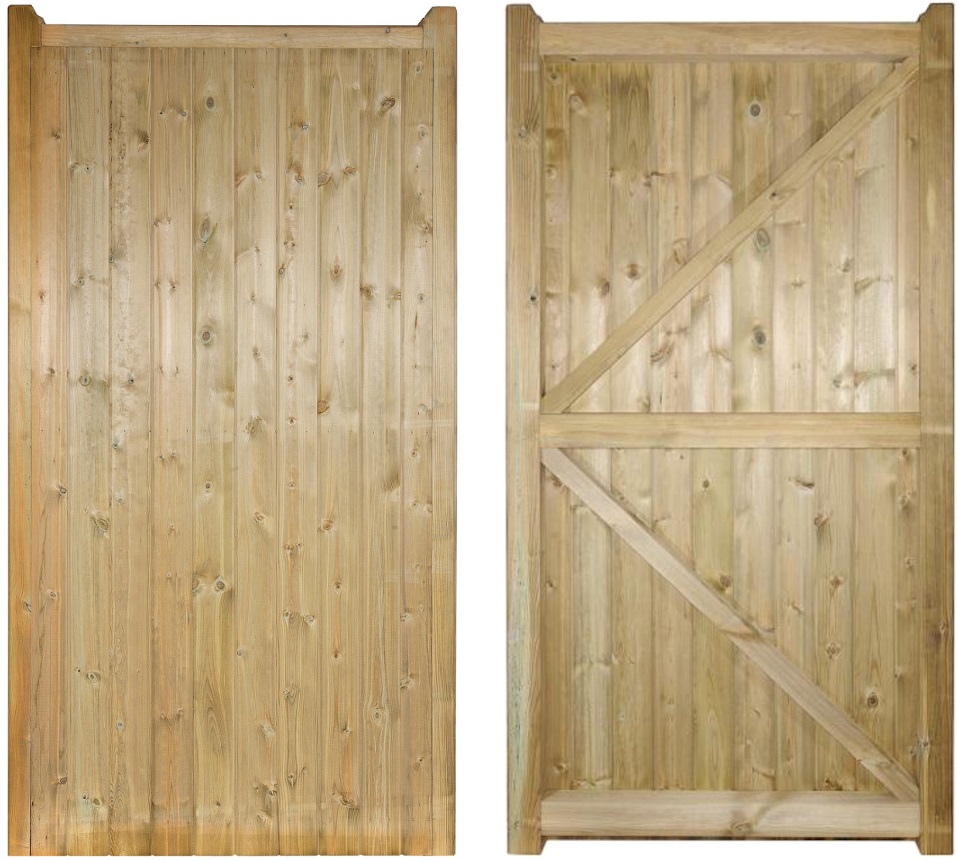 Framed wooden gates example