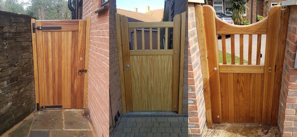 Hardwood side gate example designs