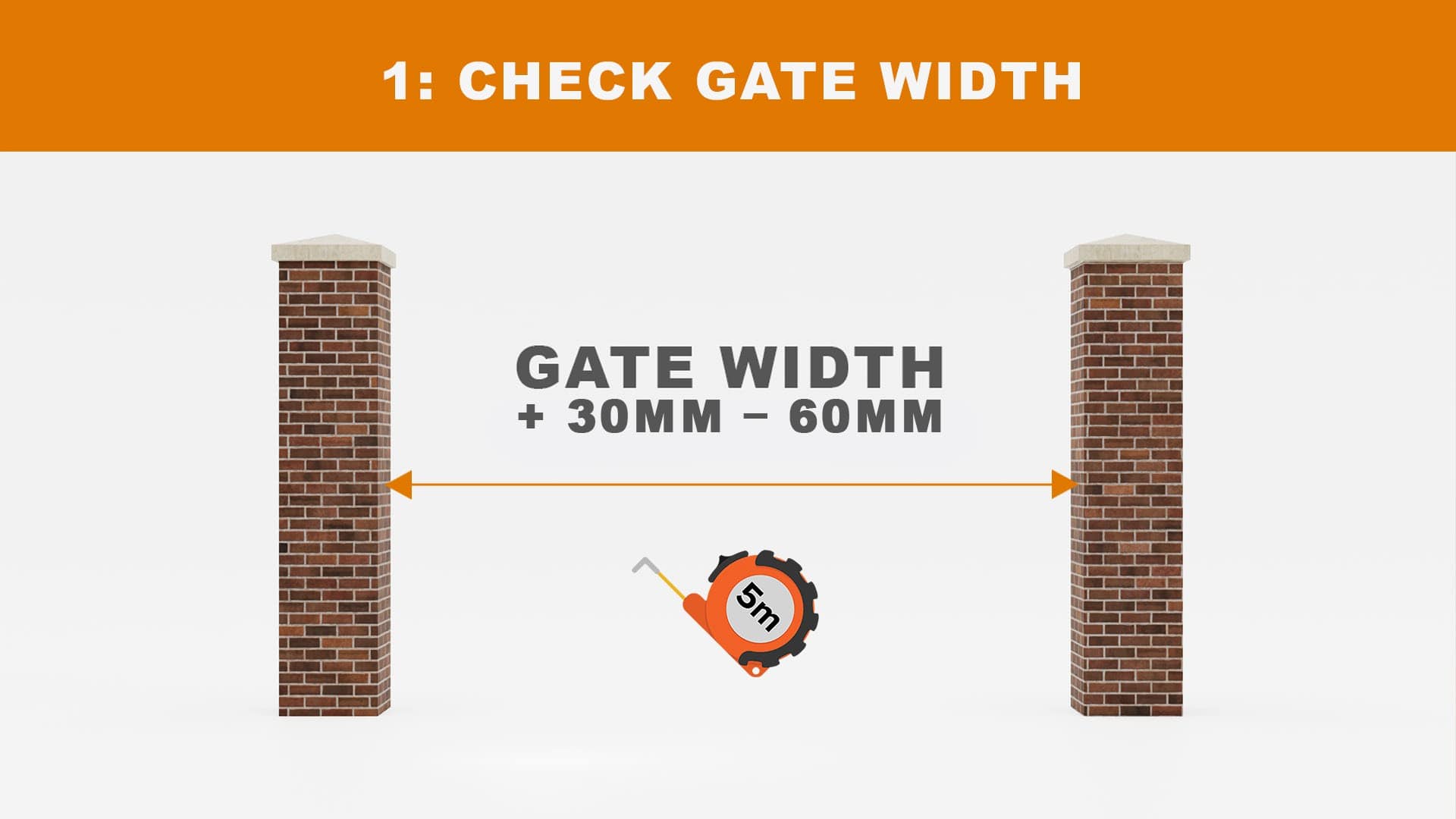 How to fit aluminium driveway gates to brickwork - step 1
