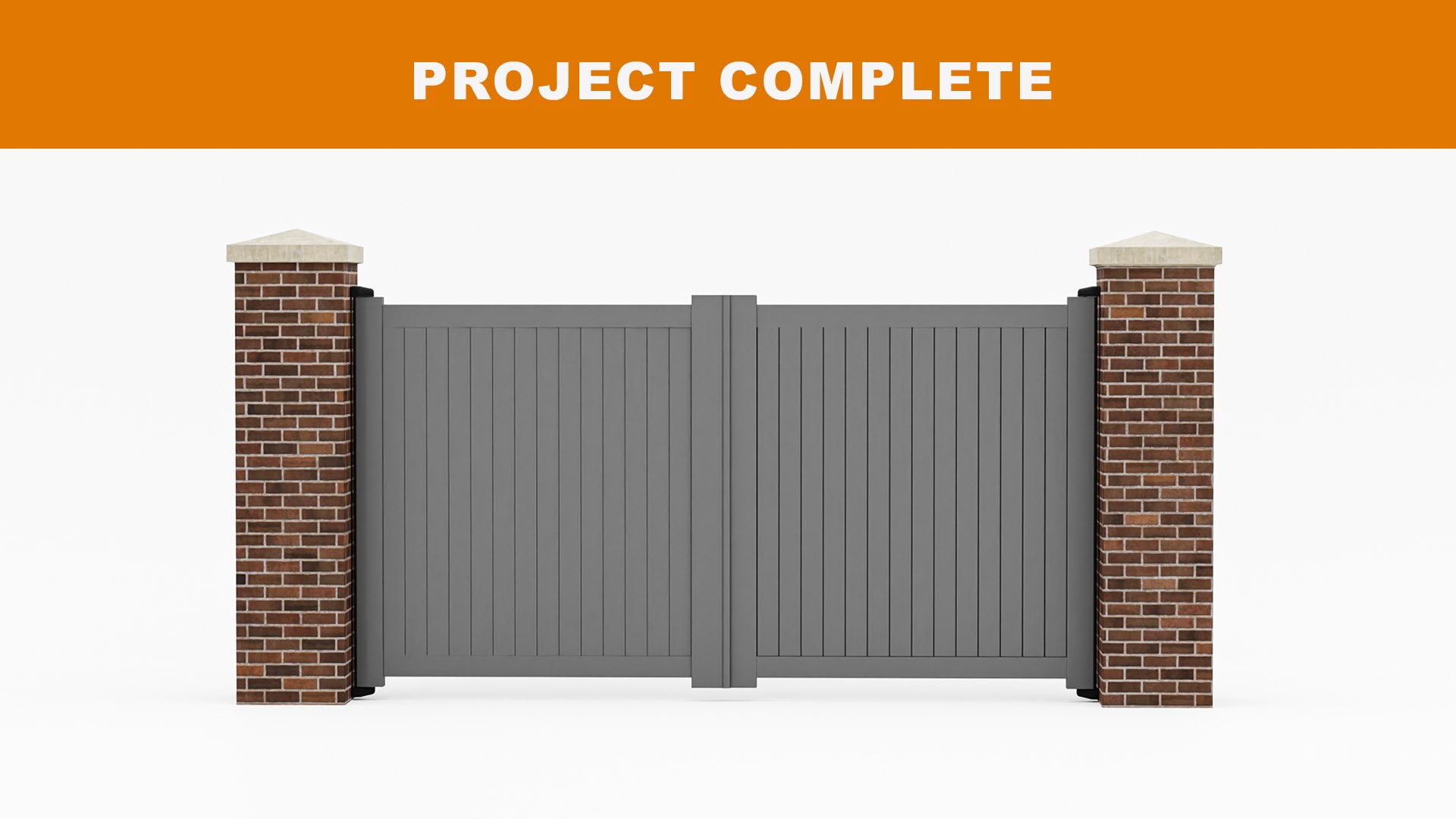 How to fit aluminium driveway gates to brickwork - step 13