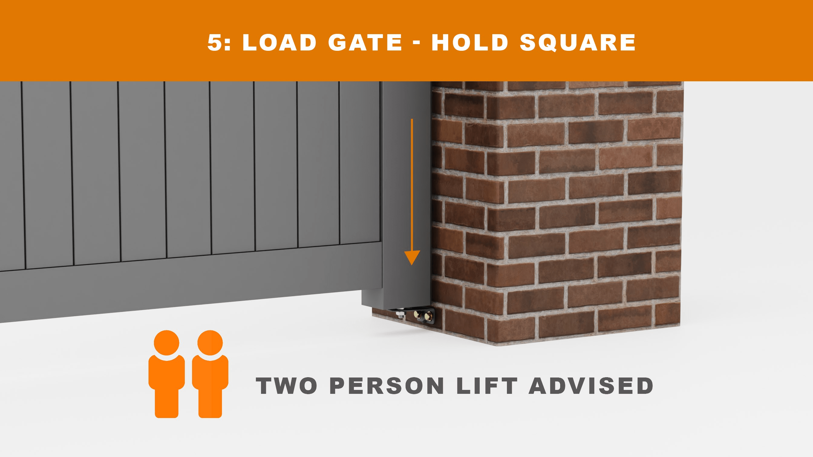 How to fit aluminium driveway gates to brickwork - step 5