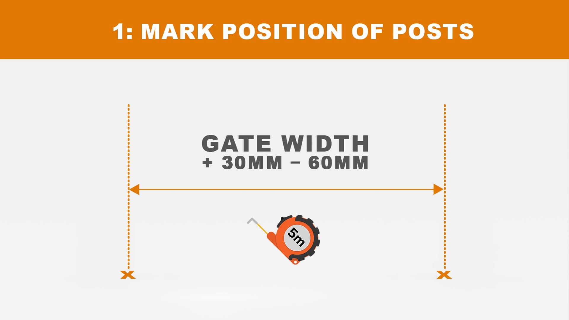 How to fit aluminium driveway gates to posts - step 1