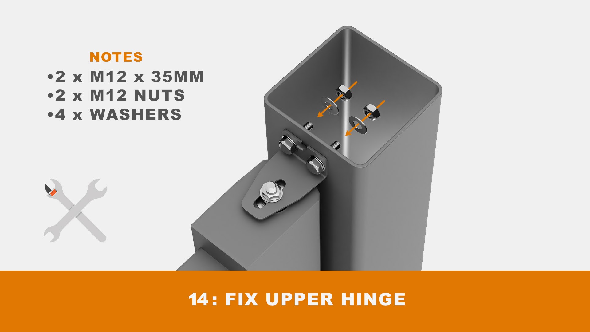 How to fit aluminium driveway gates to posts - step 14