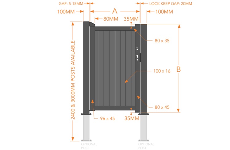 Vertical board specification drawing