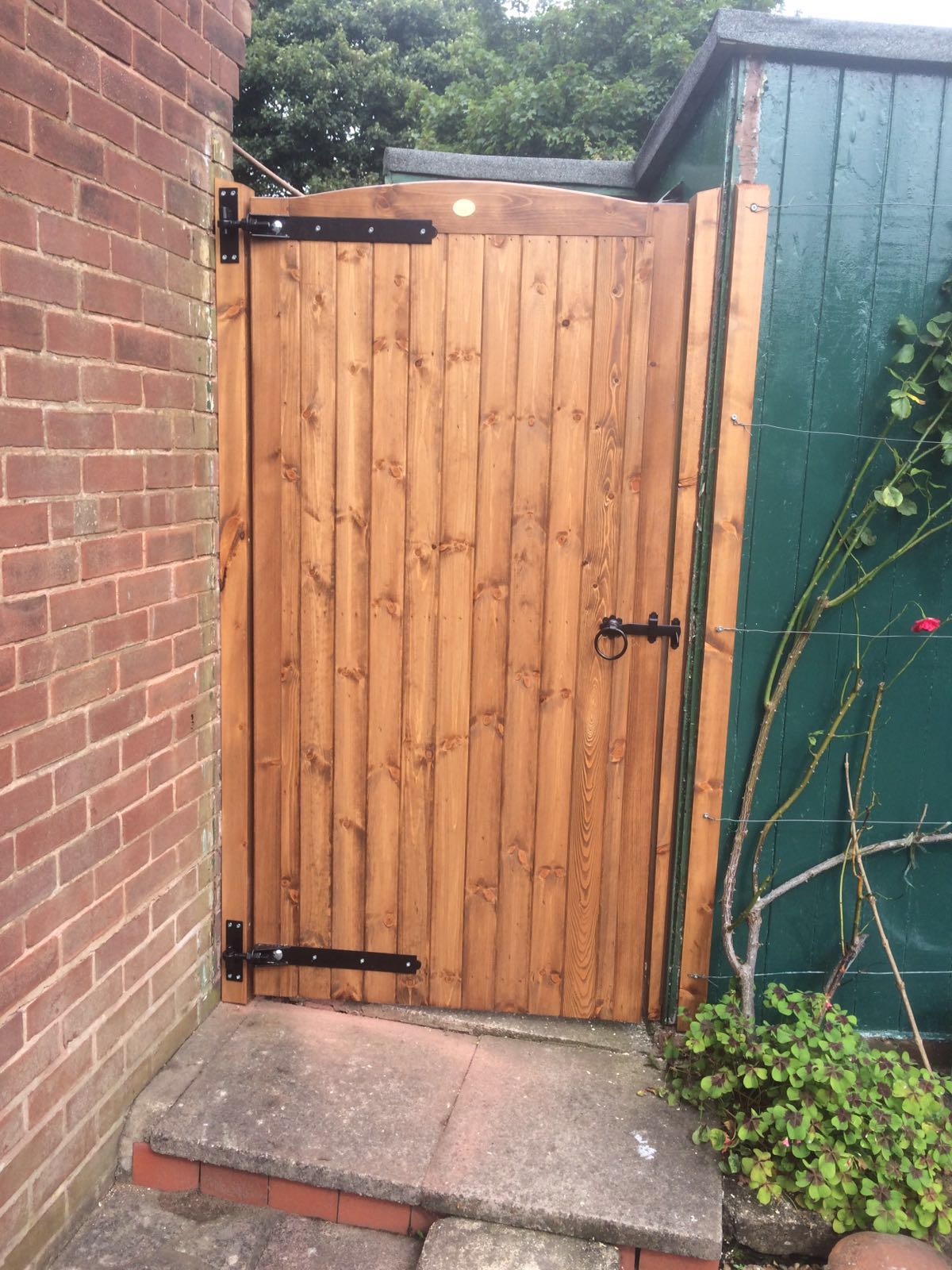 Cherbourne wooden side gate fitted in Warwickshire 