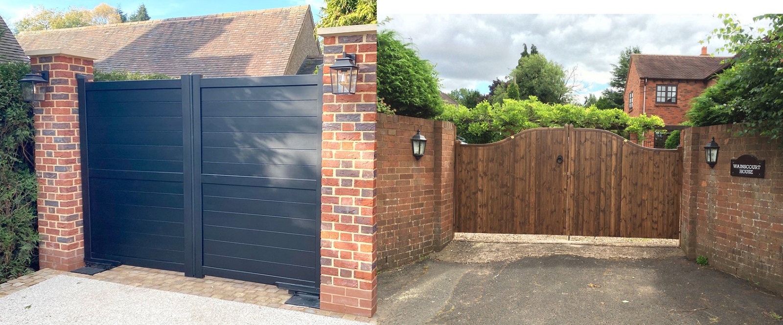 Wooden & aluminium gates comparison